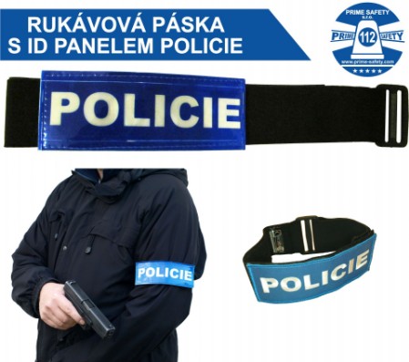 Rukávová páska s ID panelem POLICIE Rukávová páska s ID panelem POLICIE