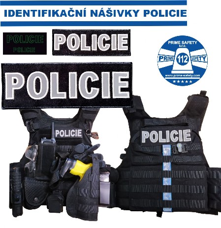 Nápisy POLICIE reflexní, Glow-in-Dark - sada